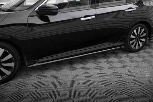 Maxton Design Seitenschweller (Paar) für Honda Civic Mk10 Hochglanz schwarz – Ansicht 1