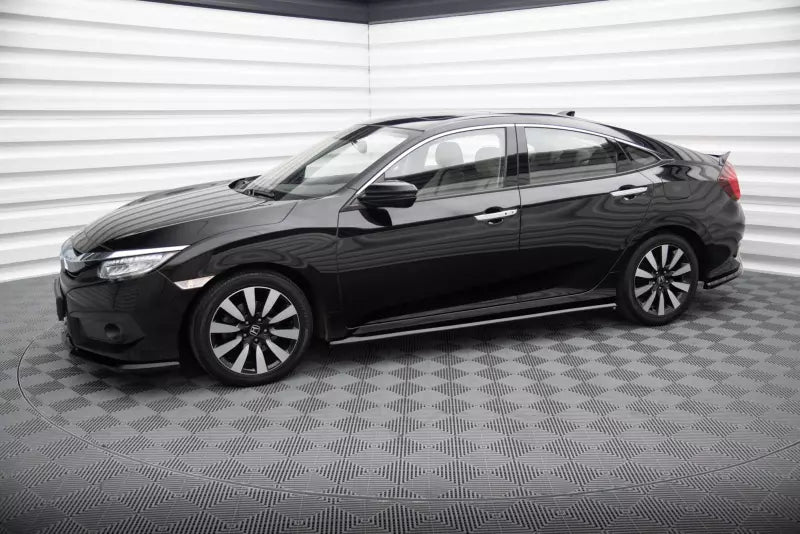 Maxton Design Seitenschweller (Paar) für Honda Civic Mk10 Hochglanz schwarz – Ansicht 2