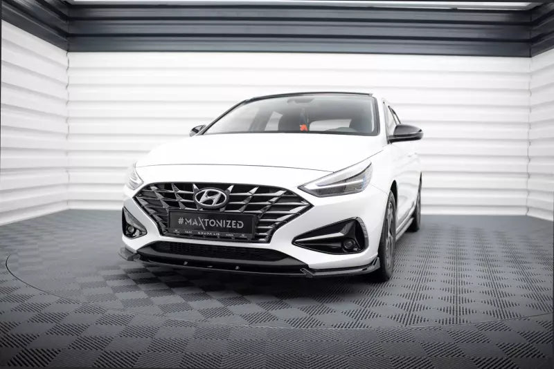 Maxton Design Frontlippe V.2 für Hyundai I30 Mk3 Facelift Hochglanz schwarz – Ansicht 1