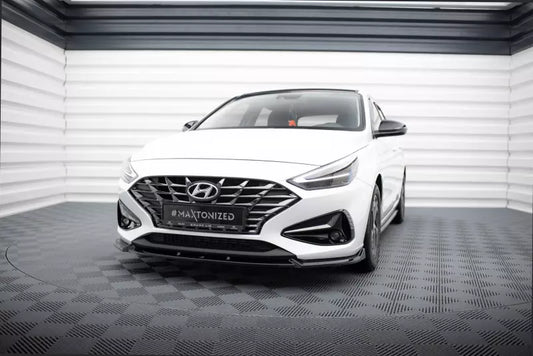 Maxton Design Frontlippe V.2 für Hyundai I30 Mk3 Facelift Hochglanz schwarz – Ansicht 1