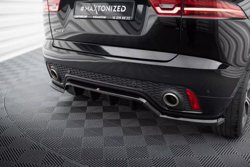 Maxton Design mittlerer Heckdiffusor DTM Look für Jaguar E-Pace R-Dynamic Mk1 Hochglanz schwarz – Ansicht 1