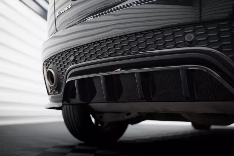 Maxton Design mittlerer Heckdiffusor DTM Look für Jaguar E-Pace R-Dynamic Mk1 Hochglanz schwarz – Ansicht 4