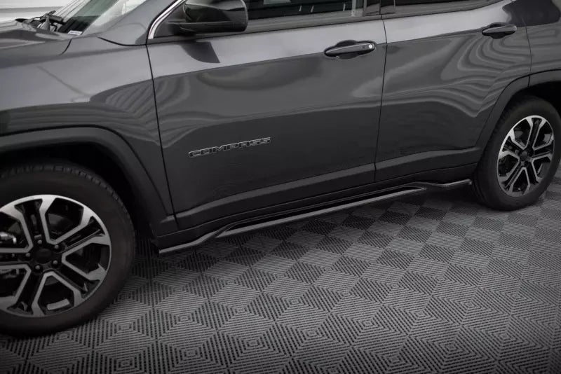 Maxton Design Seitenschweller (Paar) für Jeep Compass Limited Mk2 Facelift Hochglanz schwarz – Ansicht 1