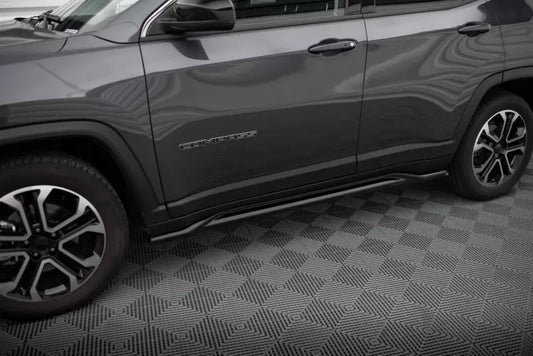 Maxton Design Seitenschweller (Paar) für Jeep Compass Limited Mk2 Facelift Hochglanz schwarz – Ansicht 1