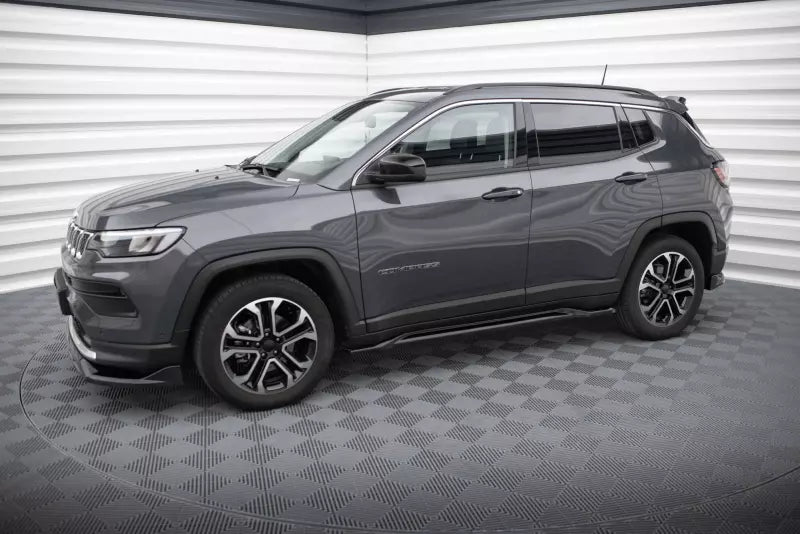 Maxton Design Seitenschweller (Paar) für Jeep Compass Limited Mk2 Facelift Hochglanz schwarz – Ansicht 2