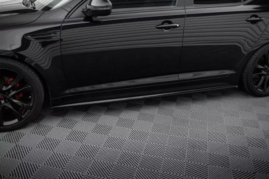 Maxton Design Seitenschweller (Paar) für Kia Optima Mk3 Hochglanz schwarz – Ansicht 1