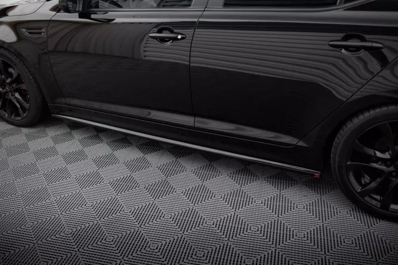 Maxton Design Seitenschweller (Paar) für Kia Optima Mk3 Hochglanz schwarz – Ansicht 2