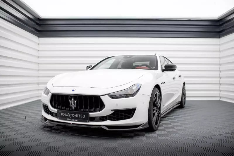 Maxton Design Frontlippe für Maserati Ghibli Mk3 Facelift Hochglanz schwarz – Ansicht 1