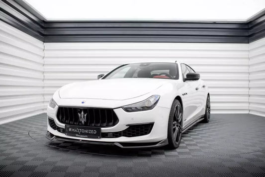 Maxton Design Frontlippe für Maserati Ghibli Mk3 Facelift Hochglanz schwarz – Ansicht 1