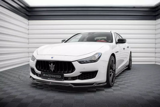Maxton Design Frontlippe V.2 für Maserati Ghibli Mk3 Facelift Hochglanz schwarz – Ansicht 1