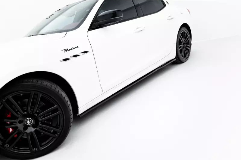 Maxton Design Seitenschweller (Paar) für Maserati Ghibli Mk3 Facelift Hochglanz schwarz – Ansicht 2
