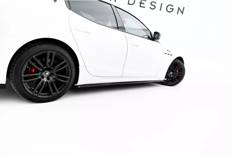 Maxton Design Seitenschweller (Paar) für Maserati Ghibli Mk3 Facelift Hochglanz schwarz – Ansicht 3