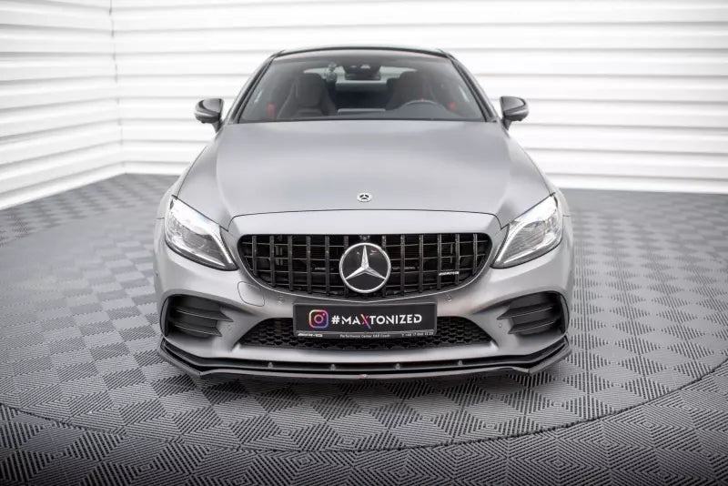 Maxton Design Frontlippe V.1 für Mercedes-AMG C43 C205 / W205 Facelift Hochglanz schwarz – Ansicht 2