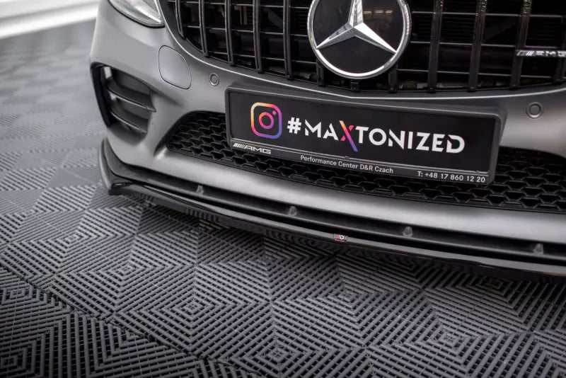 Maxton Design Frontlippe V.1 für Mercedes-AMG C43 C205 / W205 Facelift Hochglanz schwarz – Ansicht 3