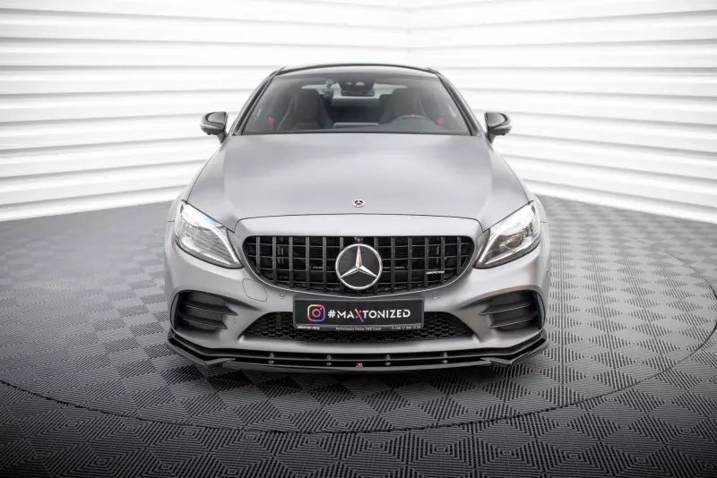 Maxton Design Frontlippe V.2 für Mercedes-AMG C43 C205 / W205 Facelift Hochglanz schwarz – Ansicht 2
