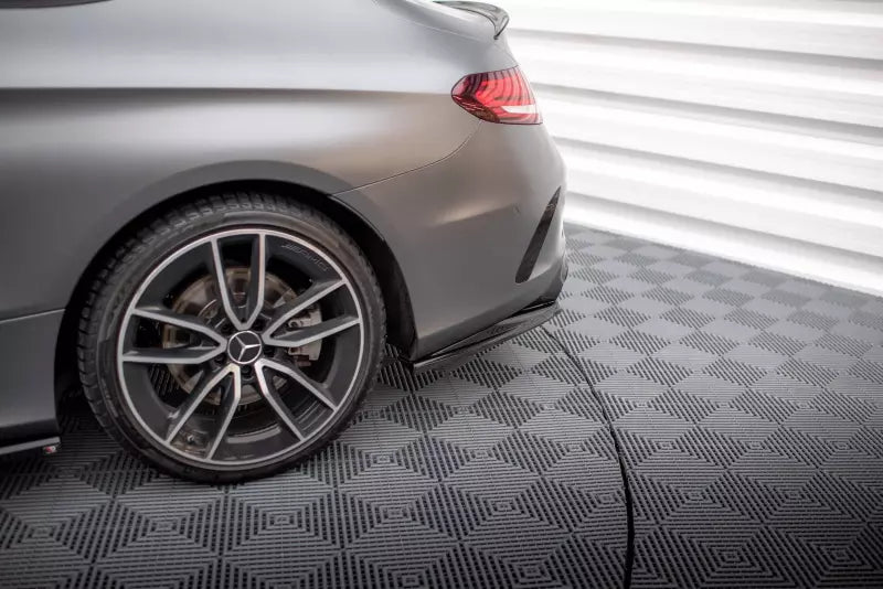 Maxton Design mittlerer Heckdiffusor DTM Look für Mercedes-AMG C43 Coupe C205 Facelift Hochglanz schwarz – Ansicht 2