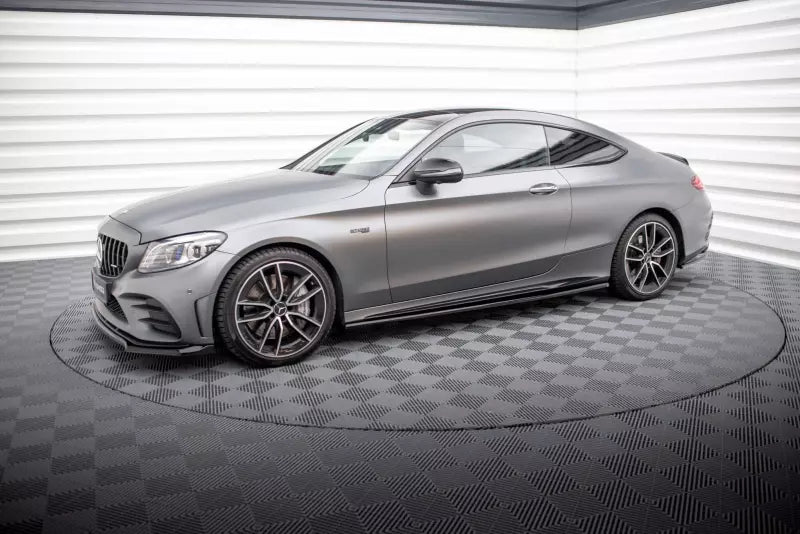 Maxton Design Seitenschweller (Paar) für Mercedes-AMG C43 Coupe C205 Facelift Hochglanz schwarz – Ansicht 2