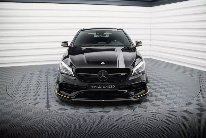 Maxton Design Frontlippe V.3 für Mercedes-AMG CLA 45 Aero C117 Facelift Hochglanz schwarz – Ansicht 2