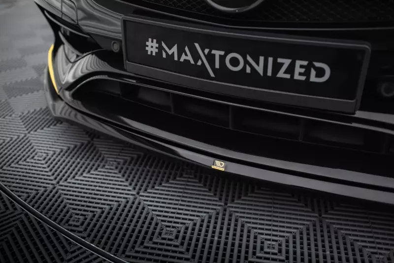 Maxton Design Frontlippe V.3 für Mercedes-AMG CLA 45 Aero C117 Facelift Hochglanz schwarz – Ansicht 3
