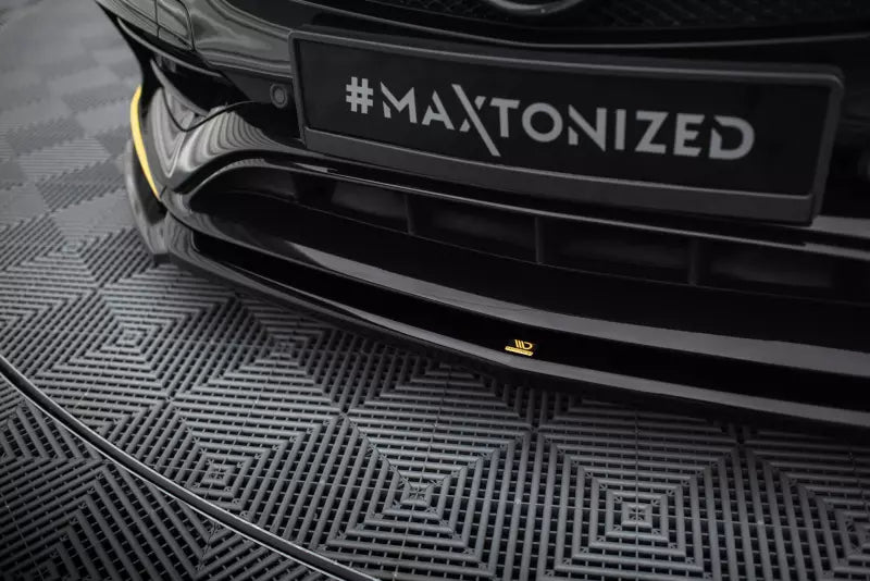 Maxton Design Frontlippe V.4 für Mercedes-AMG CLA 45 Aero C117 Facelift Hochglanz schwarz – Ansicht 2