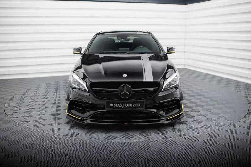 Maxton Design Frontlippe V.4 für Mercedes-AMG CLA 45 Aero C117 Facelift Hochglanz schwarz – Ansicht 3