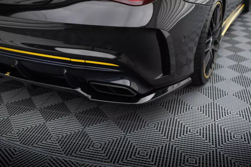 Maxton Design mittlerer Heckdiffusor DTM Look für Mercedes-AMG CLA 45 C117 Facelift Hochglanz schwarz – Ansicht 2