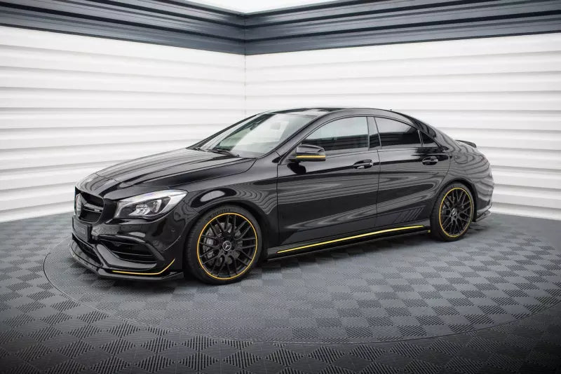 Maxton Design Seitenschweller (Paar) für Mercedes-AMG CLA 45 C117 Facelift Hochglanz schwarz – Ansicht 2