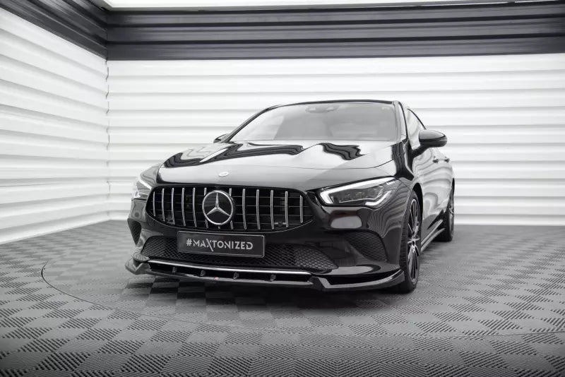 Maxton Design Frontlippe V.2 für Mercedes-Benz CLA C118 Hochglanz schwarz – Ansicht 1