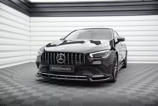 Maxton Design Frontlippe V.2 für Mercedes-Benz CLA C118 Hochglanz schwarz – Ansicht 1