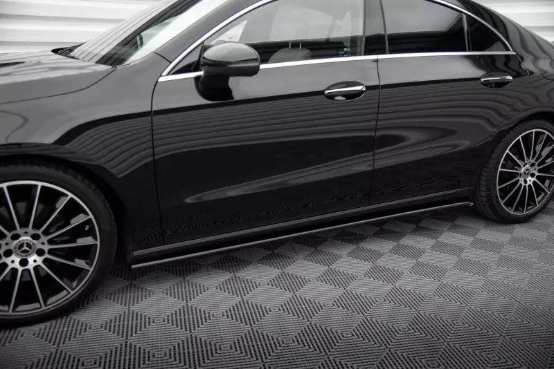 Maxton Design Seitenschweller (Paar) für Mercedes-Benz CLA C118 Hochglanz schwarz – Ansicht 1