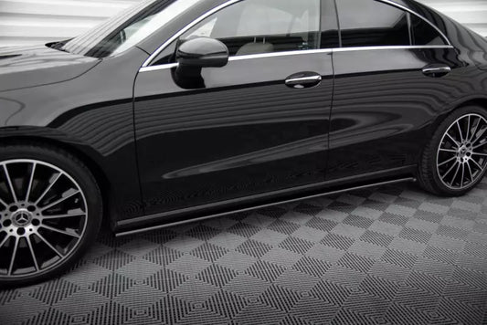 Maxton Design Seitenschweller (Paar) für Mercedes-Benz CLA C118 Hochglanz schwarz – Ansicht 1