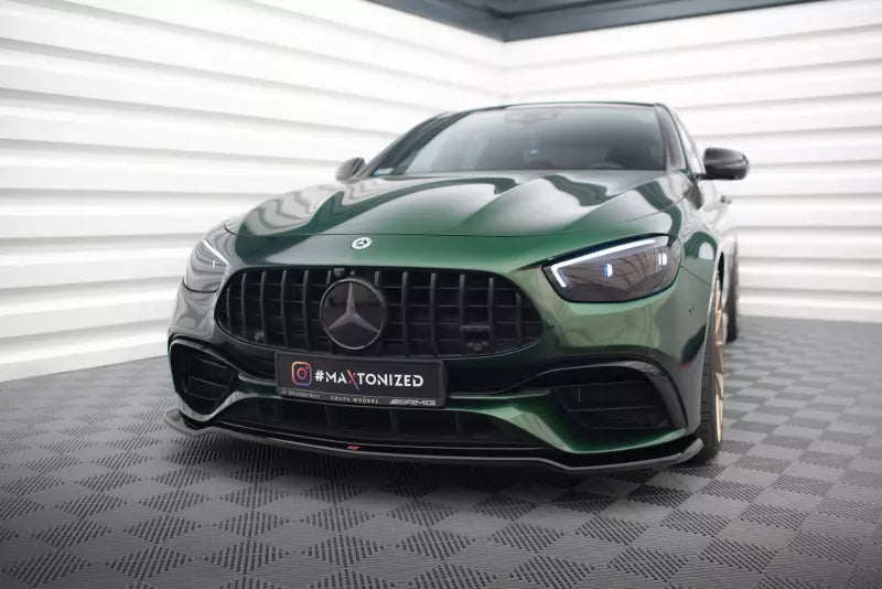 Maxton Design Frontlippe für Mercedes-AMG E63 W213 Facelift Hochglanz schwarz – Ansicht 1