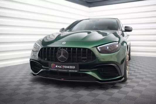 Maxton Design Frontlippe für Mercedes-AMG E63 W213 Facelift Hochglanz schwarz – Ansicht 1