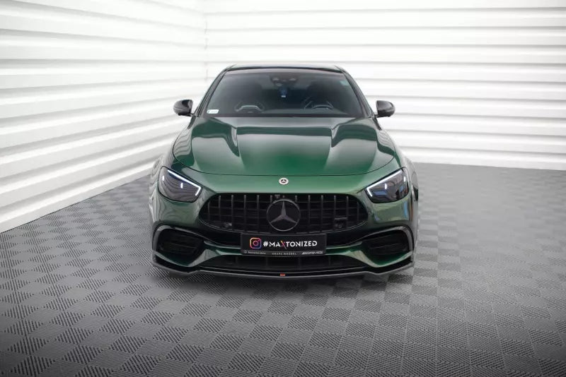 Maxton Design Frontlippe für Mercedes-AMG E63 W213 Facelift Hochglanz schwarz – Ansicht 2