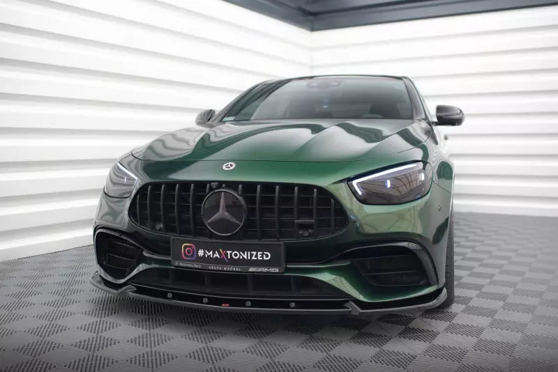 Maxton Design Frontlippe V.2 für Mercedes-AMG E63 W213 Facelift Hochglanz schwarz – Ansicht 1