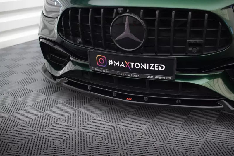Maxton Design Frontlippe V.2 für Mercedes-AMG E63 W213 Facelift Hochglanz schwarz – Ansicht 3