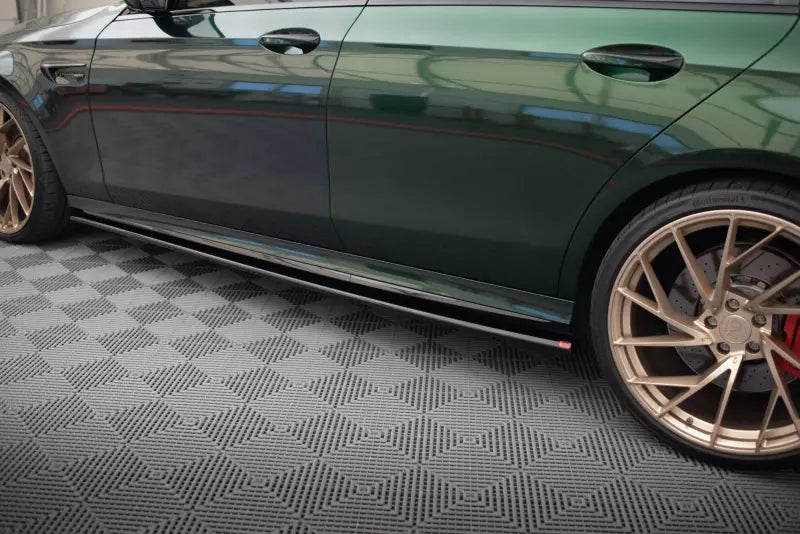 Maxton Design Seitenschweller (Paar) für Mercedes-AMG E63 W213 Facelift Hochglanz schwarz – Ansicht 2