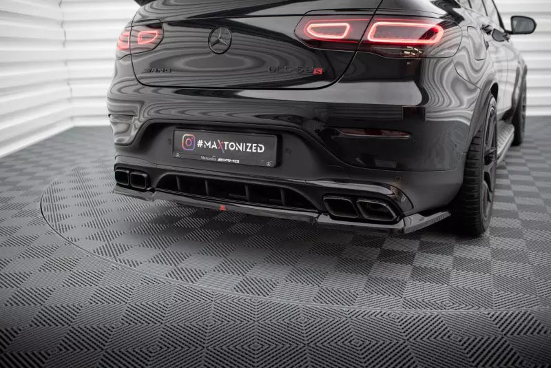 Maxton Design mittlerer Heckdiffusor DTM Look für Mercedes-AMG GLC 63 Coupe C253 Facelift Hochglanz schwarz – Ansicht 1