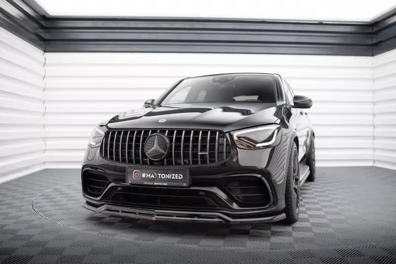 Maxton Design Frontlippe für Mercedes-AMG GLC 63 SUV / Coupe X253 / C253 Hochglanz schwarz – Ansicht 1