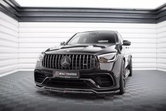 Maxton Design Frontlippe für Mercedes-AMG GLC 63 SUV / Coupe X253 / C253 Hochglanz schwarz – Ansicht 1