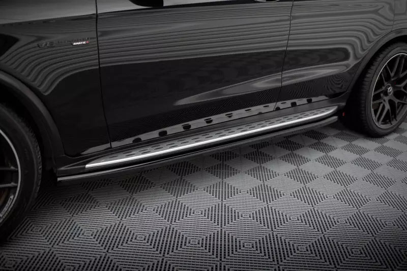 Maxton Design Seitenschweller (Paar) für Mercedes-AMG GLC 63 SUV / Coupe X253 / C253 Hochglanz schwarz – Ansicht 1