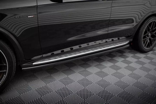 Maxton Design Seitenschweller (Paar) für Mercedes-AMG GLC 63 SUV / Coupe X253 / C253 Hochglanz schwarz – Ansicht 1