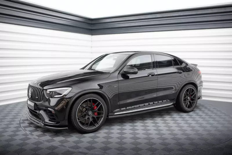 Maxton Design Seitenschweller (Paar) für Mercedes-AMG GLC 63 SUV / Coupe X253 / C253 Hochglanz schwarz – Ansicht 2