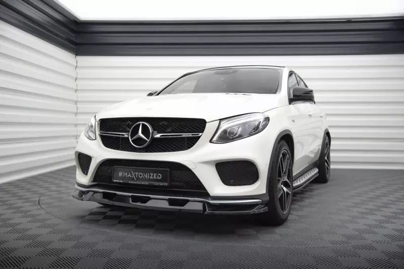 Maxton Design Frontlippe für Mercedes-Benz GLE Coupe 43 AMG / AMG-Line C292 Hochglanz schwarz – Ansicht 1