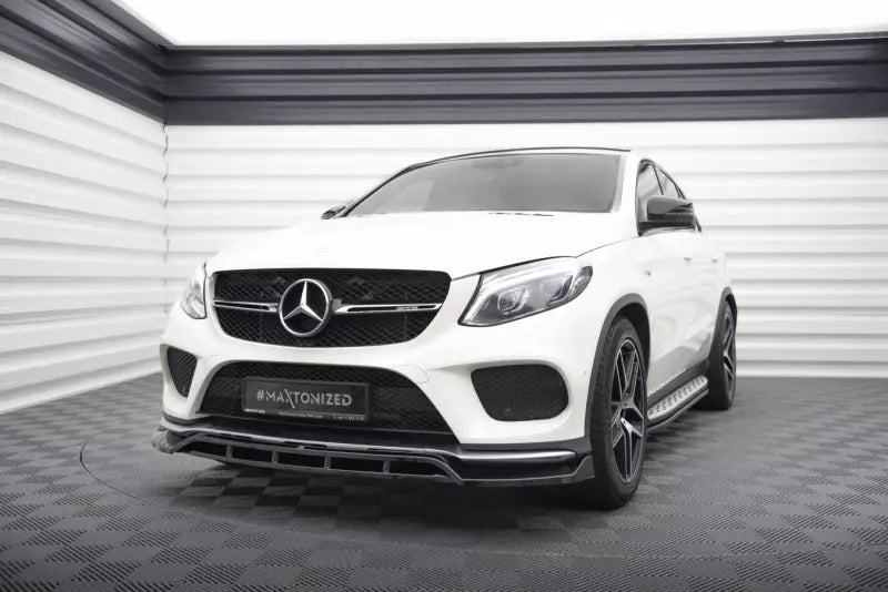 Maxton Design Frontlippe V.2 für Mercedes-Benz GLE Coupe 43 AMG / AMG-Line C292 Hochglanz schwarz – Ansicht 1