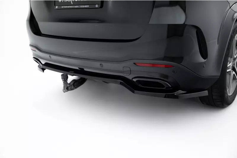 Maxton Design mittlerer Heckdiffusor DTM Look für Mercedes-Benz GLE SUV AMG-Line W167 Hochglanz schwarz – Ansicht 3
