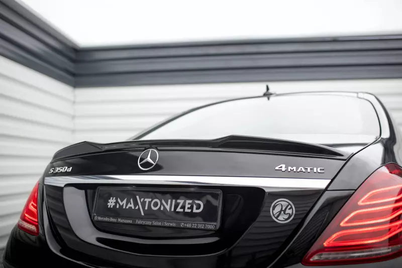 Maxton Design Heckspoiler 3D für Mercedes-Benz S W222 Hochglanz schwarz – Ansicht 1