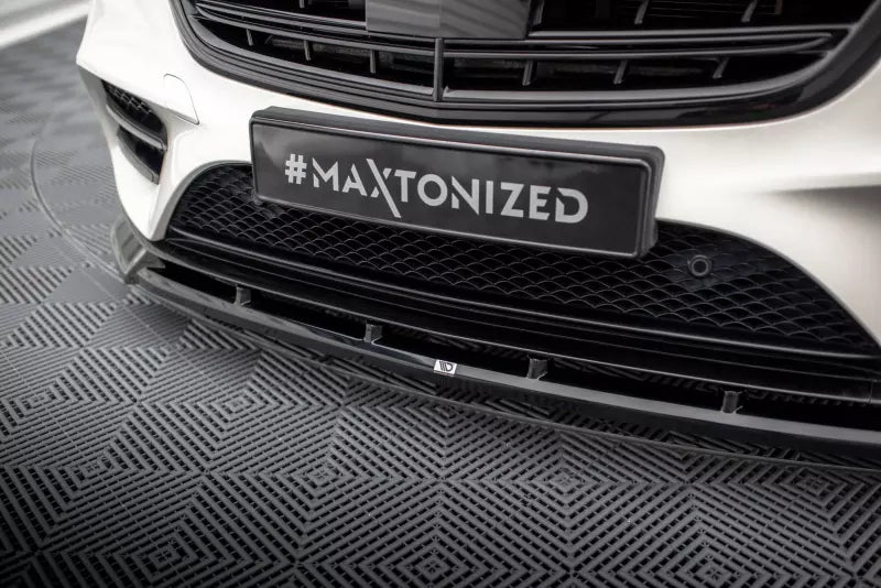 Maxton Design Frontlippe V.2 für Mercedes-Benz S AMG-Line W222 Facelift Hochglanz schwarz – Ansicht 3
