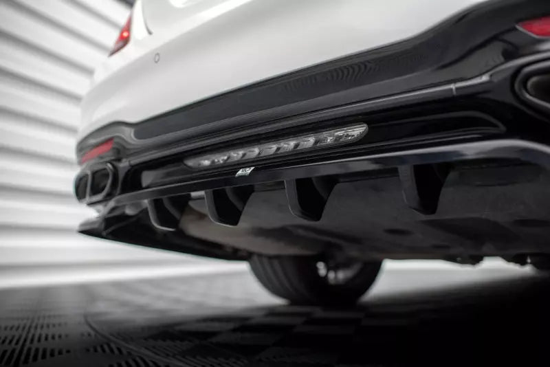 Maxton Design mittlerer Heckdiffusor DTM Look für Mercedes-Benz S AMG-Line W222 Facelift Hochglanz schwarz – Ansicht 3