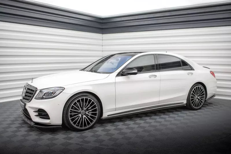 Maxton Design Seitenschweller (Paar) für Mercedes-Benz S AMG-Line W222 Facelift Hochglanz schwarz – Ansicht 2